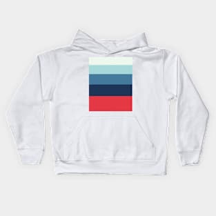 Minimal watercolor blue red artwork Kids Hoodie